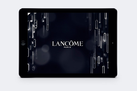 parfum lancôme application iPad retail victor paris agence communication luxe