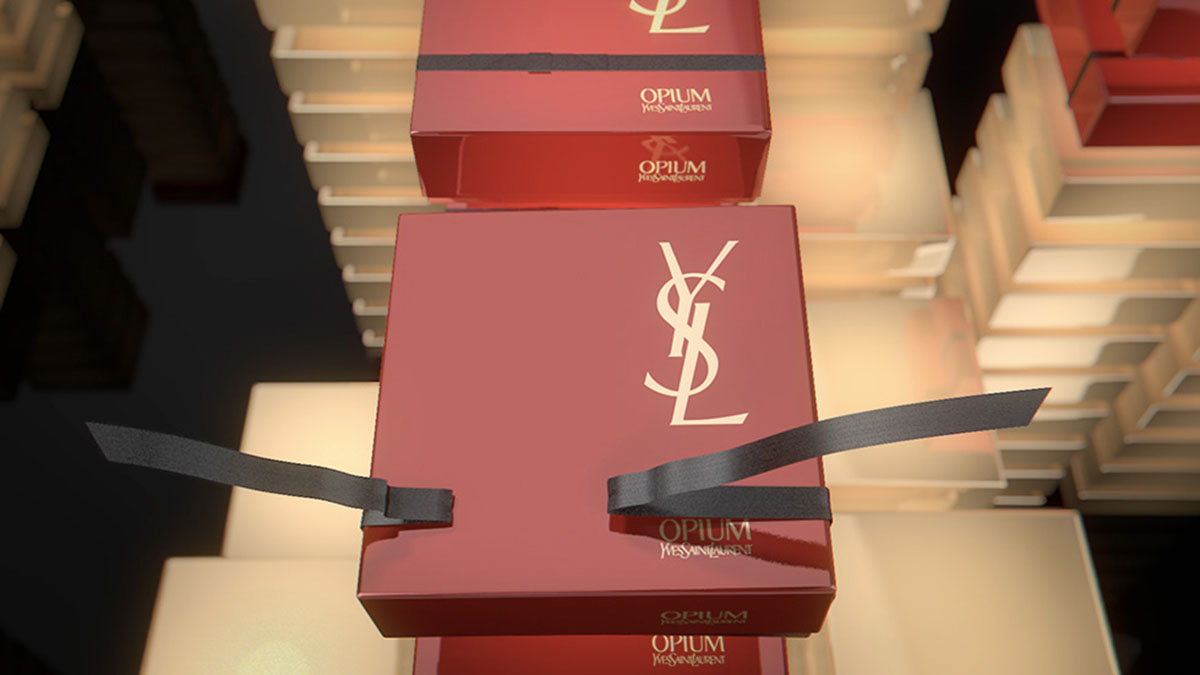 beauty ysl film 3D noel christmas victor!paris agence communication luxe